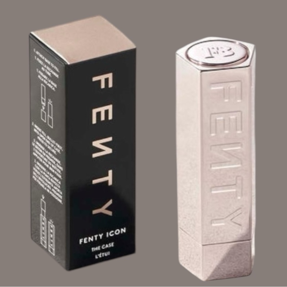 FENTY ICON ~ THE CASE ~ Refillable Lipstick Case in Metallic Nude New In Box